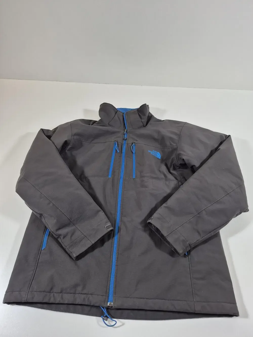 The North Face Jacket Mens Large Gray Primaloft Insulated Full Zip Ski FLAW